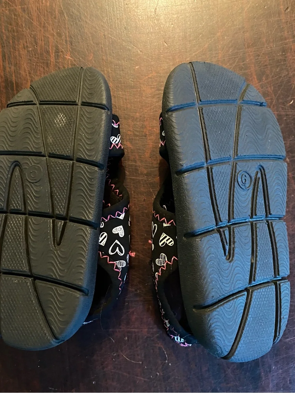 Garanimals Pink And Black Toddler Girls Sandals, Size 6